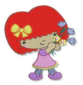 Picture of Redhead Spring Cutie Machine Embroidery Design