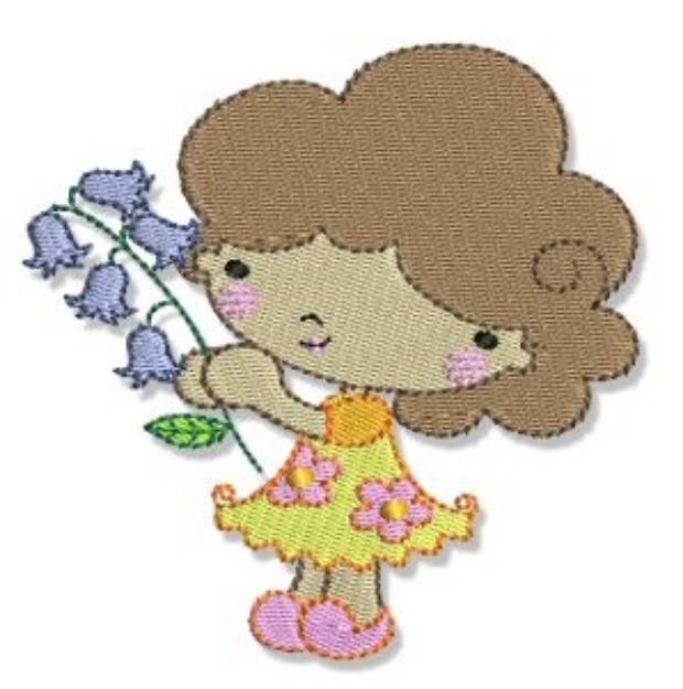 Picture of Spring Cutie & Bluebells Machine Embroidery Design