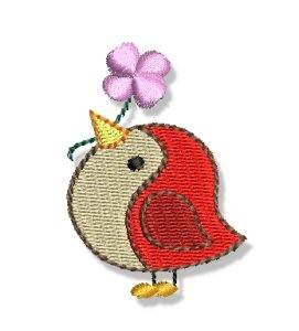 Picture of Spring Cutie Redbird Machine Embroidery Design