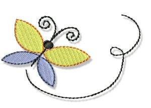 Picture of Spring Cutie Butterfly Machine Embroidery Design