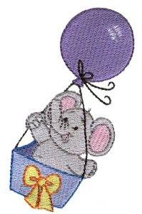 Picture of Little Jumbo Floating Balloon Machine Embroidery Design