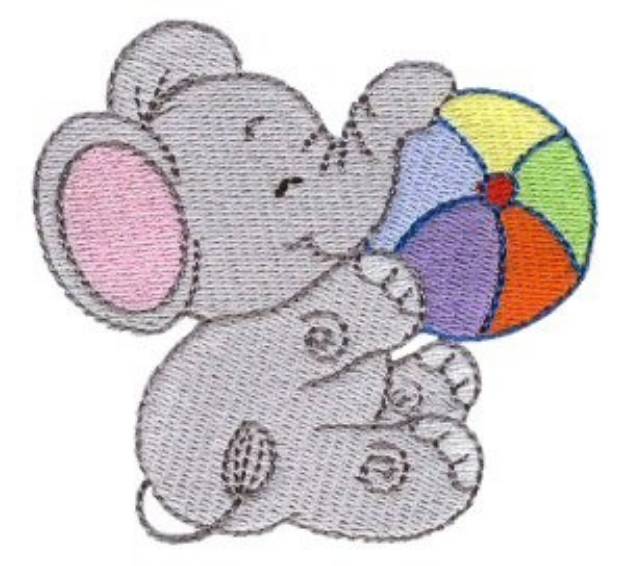 Picture of Little Jumbo Beach Ball Machine Embroidery Design