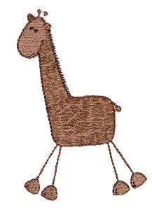 Picture of Stick Figure Giraffe Machine Embroidery Design