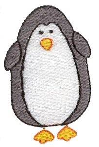 Picture of Stick Figure Penguin Machine Embroidery Design