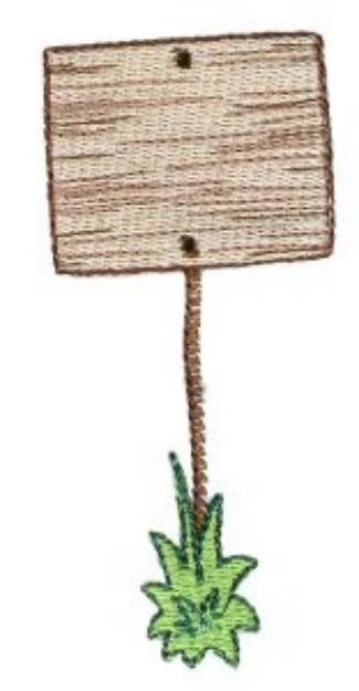 Picture of Stick Figure Sign Machine Embroidery Design