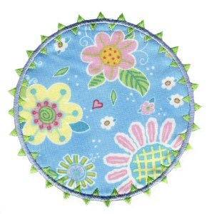 Picture of Round Floral Applique Patch Machine Embroidery Design