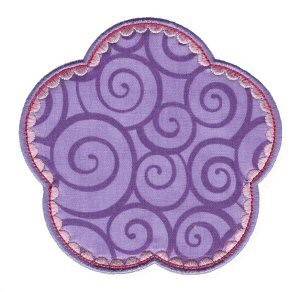 Picture of Scalloped Applique Patch Machine Embroidery Design