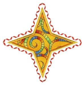 Picture of Star Applique Patch Machine Embroidery Design