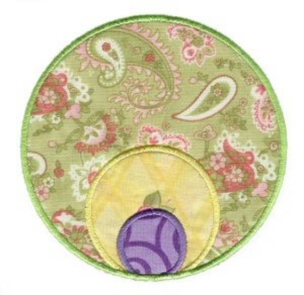 Picture of Triple Circle Applique Patch Machine Embroidery Design