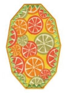 Picture of Orange Slice Applique Patch Machine Embroidery Design