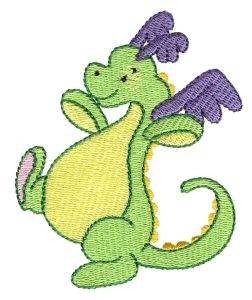 Picture of Adorable Daring Dragon Machine Embroidery Design