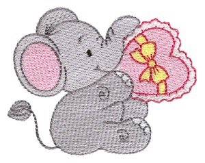 Picture of Little Nellie & Heart Machine Embroidery Design