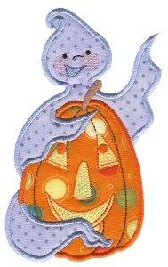 Picture of Applique Pumpkin & Ghost Machine Embroidery Design