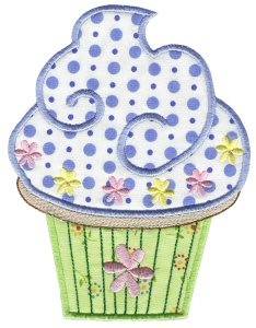 Picture of Pretty Cupcake Applique Machine Embroidery Design