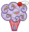 Picture of Floral Cupcake Applique Machine Embroidery Design