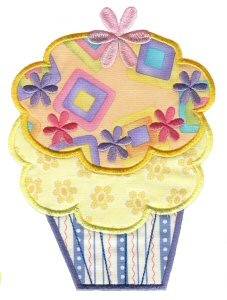 Picture of Cupcake Applique Machine Embroidery Design
