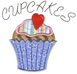 Picture of Applique Cupcakes Machine Embroidery Design