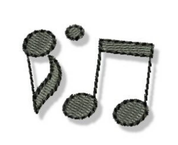 Picture of Mini Musical Notes Machine Embroidery Design