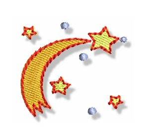 Picture of Mini Shooting Stars Machine Embroidery Design