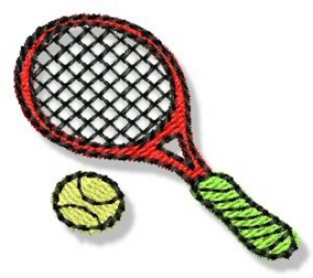 Picture of Mini Tennis Racket Machine Embroidery Design