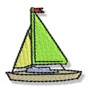 Picture of Mini Sailboat Machine Embroidery Design