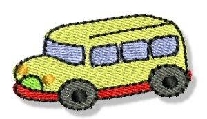 Picture of Mini School Bus Machine Embroidery Design
