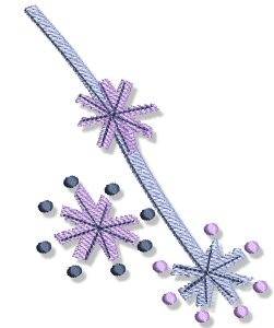 Picture of Christmas Doodad Snowflakes Machine Embroidery Design