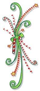 Picture of Christmas Doodads Border Machine Embroidery Design