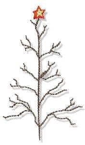 Picture of Country Christmas Tree Machine Embroidery Design