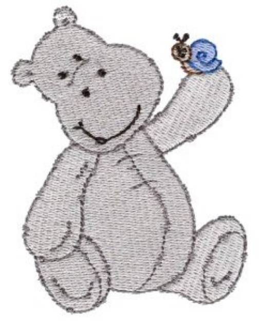 Picture of Hippo & Snail Machine Embroidery Design