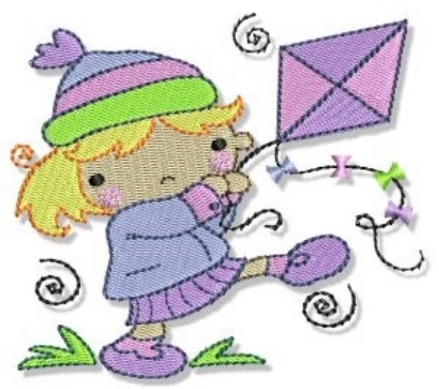 Picture of Autumn Cutie & Kite Machine Embroidery Design