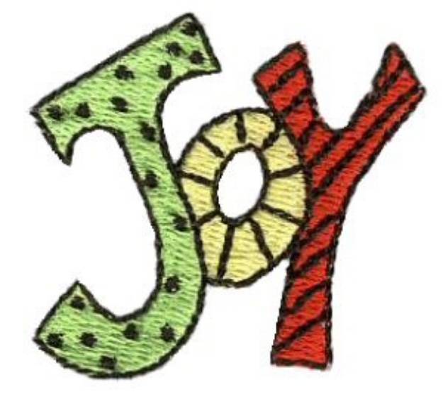 Picture of Christmas Mini Joy Machine Embroidery Design