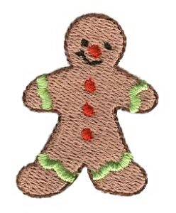 Picture of Christmas Mini Gingerbread Man Machine Embroidery Design