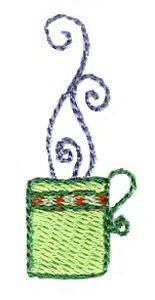 Picture of Christmas Mini Steaming Mug Machine Embroidery Design