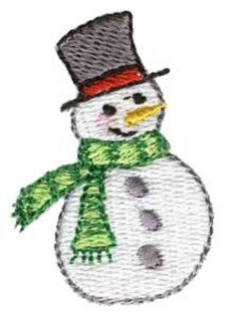 Picture of Christmas Mini Snowman Machine Embroidery Design