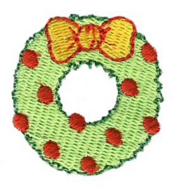 Picture of Christmas Mini Wreath Machine Embroidery Design