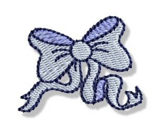 Picture of Girls Mini Bow Machine Embroidery Design