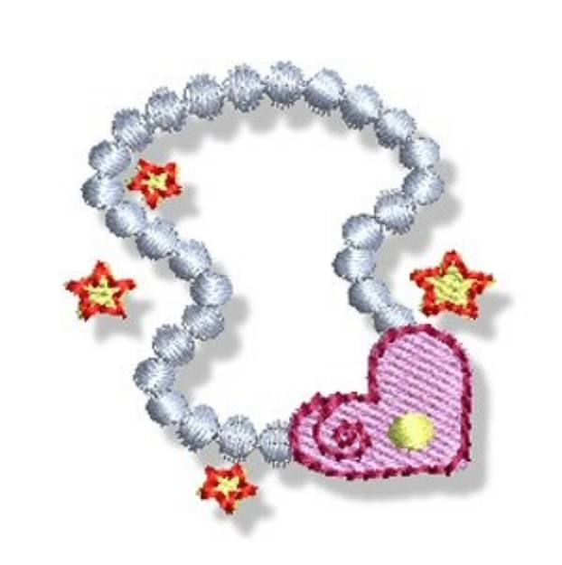 Picture of Girls Mini Necklace Machine Embroidery Design