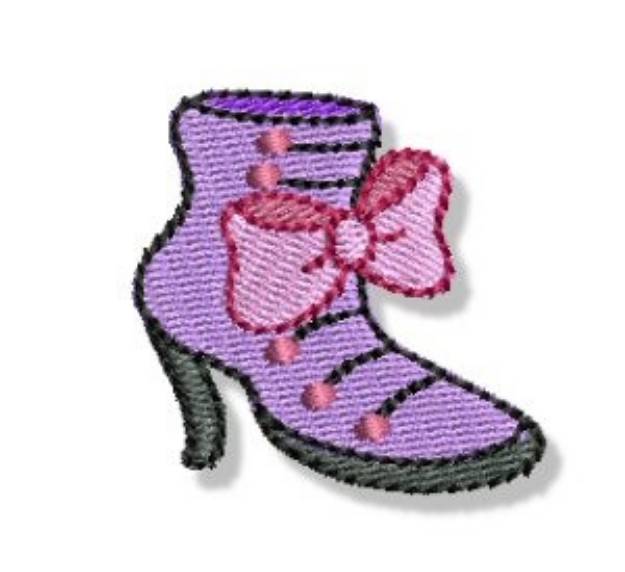 Picture of Girls Mini Boot Machine Embroidery Design