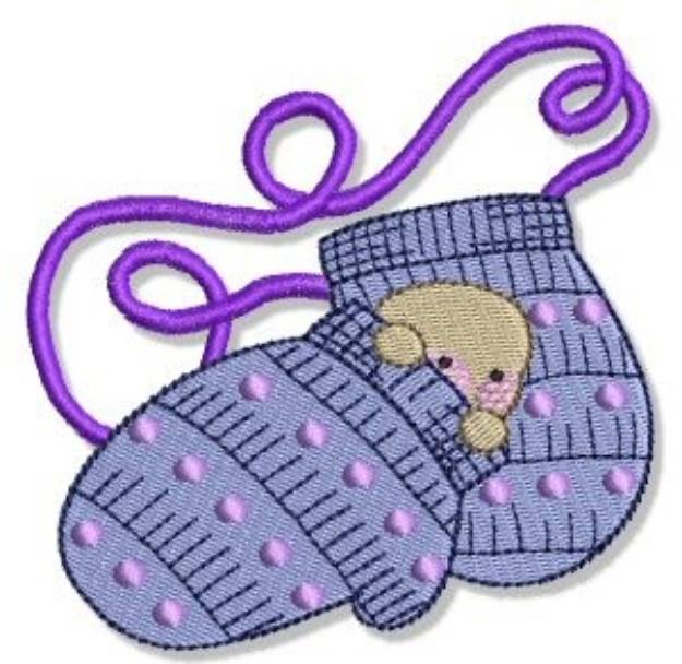 Picture of BubbaBoo In Winter Mittens Machine Embroidery Design