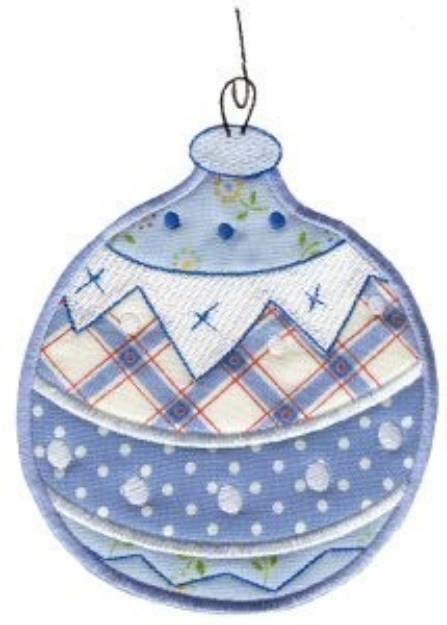 Picture of Christmas Ornaments Applique Machine Embroidery Design
