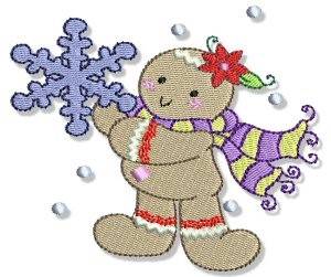 Picture of A Ginger Christmas Machine Embroidery Design