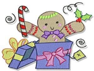 Picture of A Ginger Christmas Machine Embroidery Design