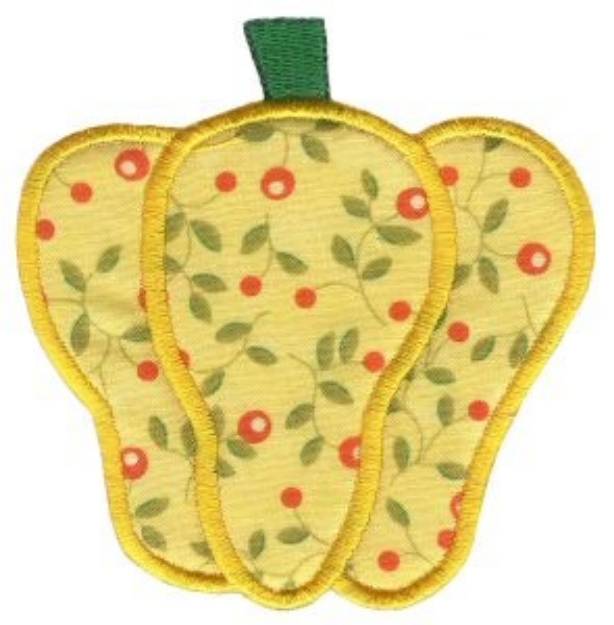 Picture of Bell Pepper Applique Machine Embroidery Design