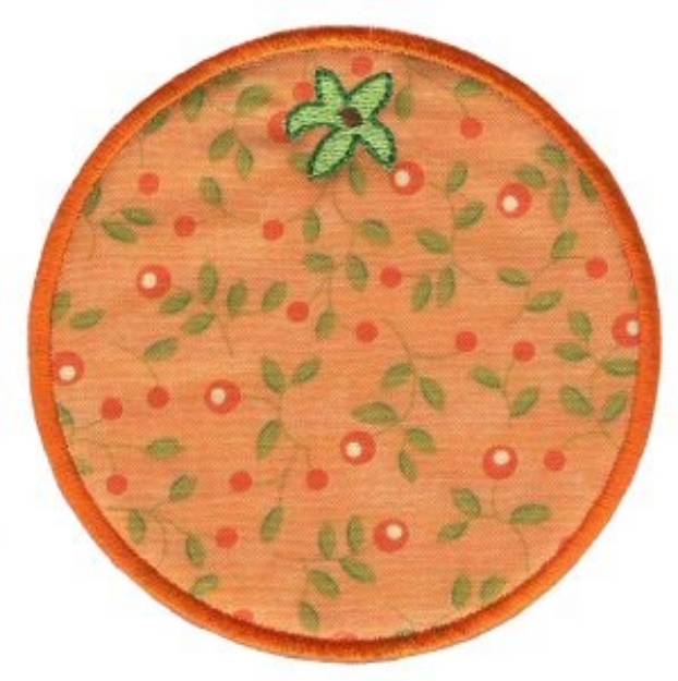 Picture of Orange Applique Machine Embroidery Design