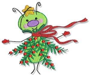 Picture of Buggin Out Christmas Tree Machine Embroidery Design