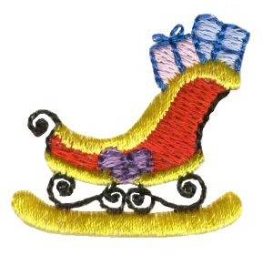 Picture of Christmas Mini Sleigh Machine Embroidery Design