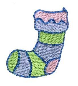 Picture of Christmas Mini Stocking Machine Embroidery Design