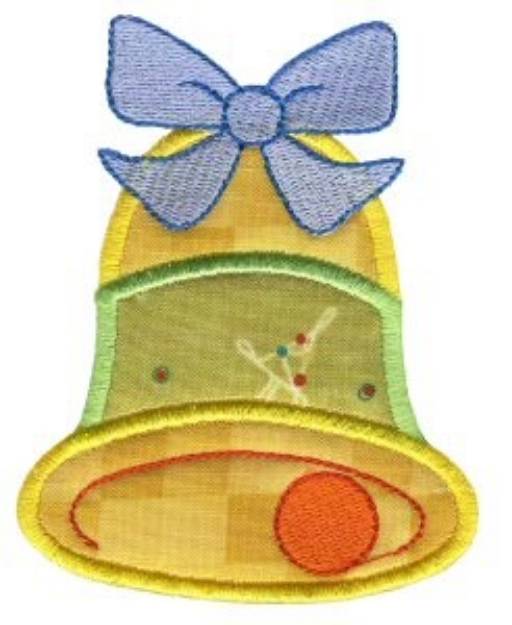 Picture of Christmas Bell Applique Machine Embroidery Design