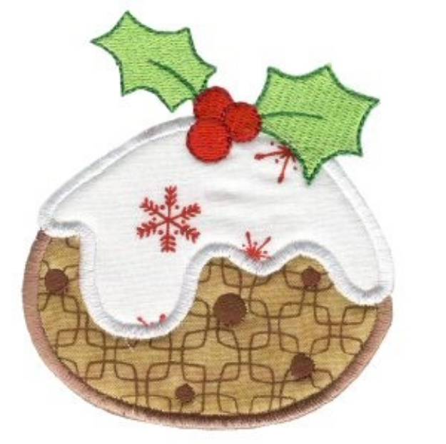 Picture of Christmas Fruitcake Applique Machine Embroidery Design